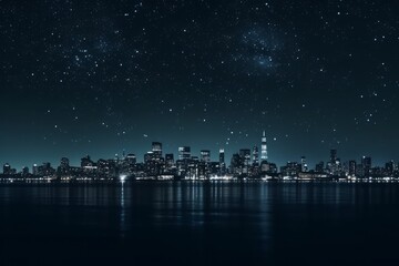 night city skyline made with generative ai