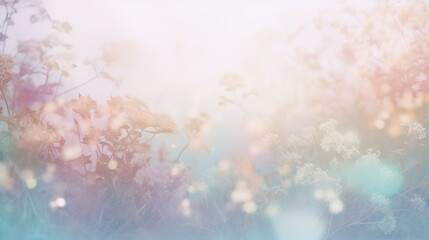 dreamy spring landscape with bokeh