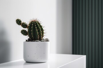 cactus pot in minimal space