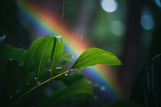 rain drops on a leaf