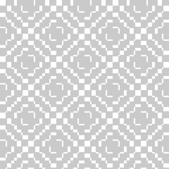 Seamless pattern of grey blocks vector illustration. Abstract texture from squares and rectangles of different sizes on white background, minimalist simple blocks ornament in geometric style