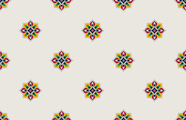 Fototapeta na wymiar Turkish seamless pattern with luxury floral ornament. Traditional Arabic, Indian motifs. Great for fabric and textile, wallpaper, packaging or any desired idea.