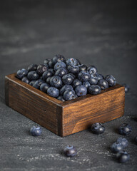 blueberries in box