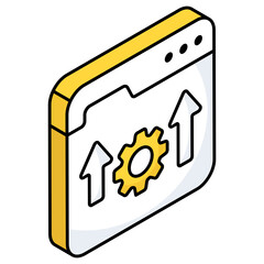 A unique design icon of web setting 