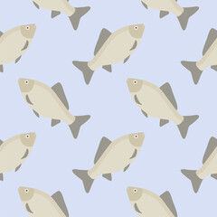 carp seamless pattern. gold fish seamless pattern vector illustration