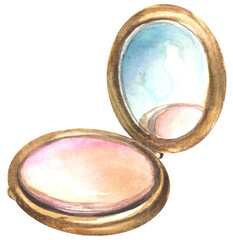 Powder open illustration