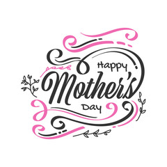 Fototapeta na wymiar Happy Mother's Day Lettering. Mother Day Typography, Can be Used for Greeting Card, Poster, Banner, or T Shirt Design