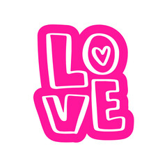 beautiful love symbol on pink