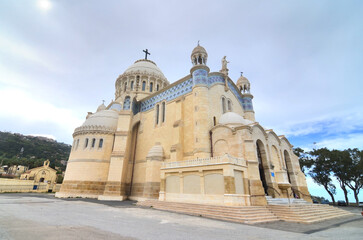 Fototapeta na wymiar The Catholic Basilica of Our Lady of Africa in the capital of Algeria - Algiers
