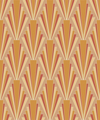 Art Deco Diamonds Geometric Decorative Vector Motifs Elegant Luxury Retro Design Seamless Pattern