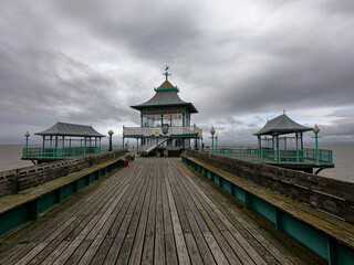 Clevedon Pier - on the pier in winter time.