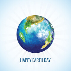 Happy earth day concept for saving planet background