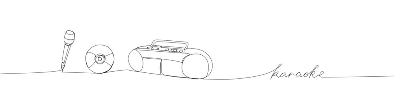 karaoke equipment line art clip art preview