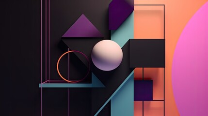 Abstract shapes and a minimalist approach created with generative AI technology