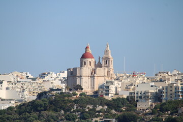 Fototapeta na wymiar A church in Valetta, Malta