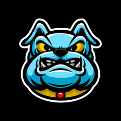 cartoon dog head vector design, bulldog vector