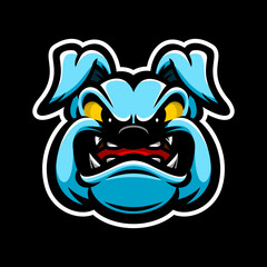 cartoon dog head vector design, bulldog vector