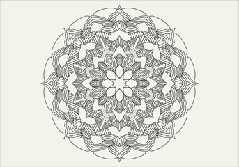 Mandala digital art pattern. Art on the wall. Coloring book Lace pattern The tattoo. Design for a wallpaper Paint shirt and tile Sticker Design, Decorative circle ornament in ethnic oriental style