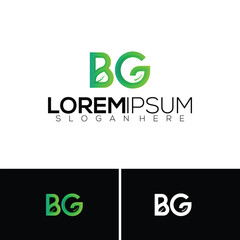 initial letter B and G modern design colorful template illustration