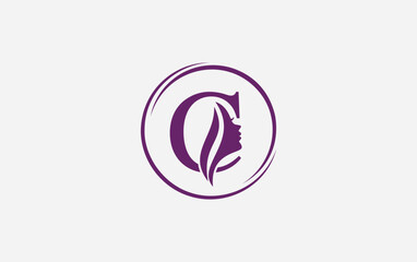 Woman beauty logo and hair spa vector design. Woman beauty salon and spa logo with vector logo letters