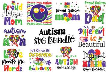 Autism Retro Design Bundle
