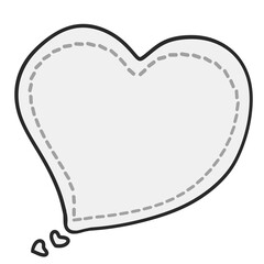 Heart hand drawn speech bubble