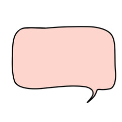 Hand drawn speech bubble