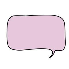 Hand drawn speech bubble