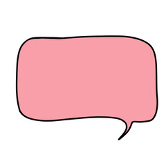 Hand drawn speech bubble
