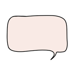 Hand drawn speech bubble