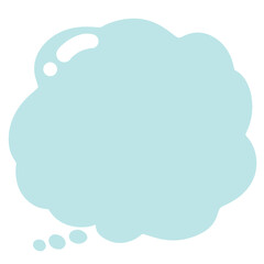 Blue cloud speech bubble