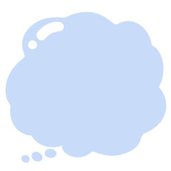 Blue cloud speech bubble