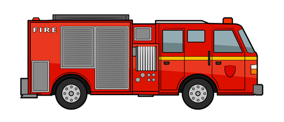Fire engine truck - vector stock illustration.