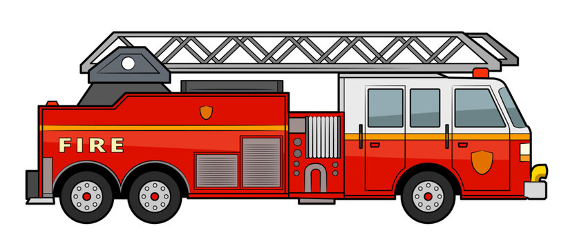 Fire engine truck - vector stock illustration.