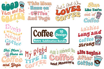 Fototapeta premium Coffee Retro Design Bundle
