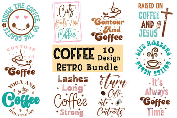 Fototapeta premium Coffee Retro Design Bundle
