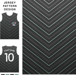 Abstract arrow concept vector jersey pattern template for printing or sublimation sports uniforms football volleyball basketball e-sports cycling and fishing Free Vector.