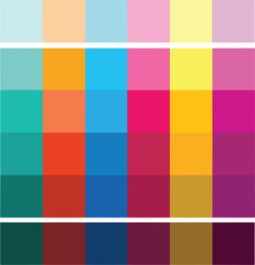 Color palette trendy colorful. Vector set image colored trend fashion background illustration