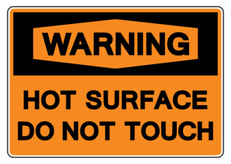 Warning Hot Surface Do Not Touch Symbol Sign,Vector Illustration, Isolate On White Background Label. EPS10