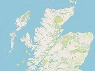 Highland, Scotland - Great Britain. OSM. No legend