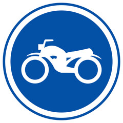 Traffic Road Sign Keep The Motorcycle Ride, Vector Illustration, Isolate On White Background Label. EPS10