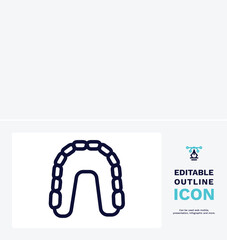 maxilla icon. Thin line maxilla icon from dental health collection. Editable maxilla symbol can be used web and mobile