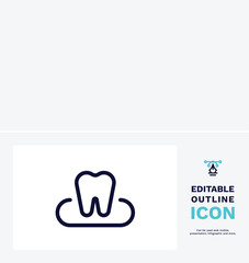 occlusal icon. Thin line occlusal icon from dental health collection. Editable occlusal symbol can be used web and mobile