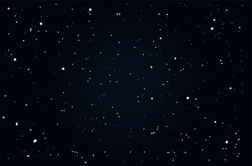 Night starry sky, dark blue space background with stars
