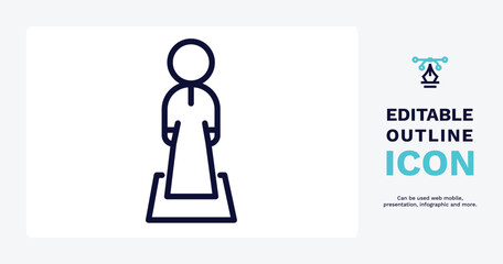 salat icon. Thin line salat icon from people and relation collection. Outline vector. Editable salat symbol can be used web and mobile