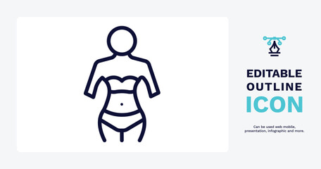 seductive icon. Thin line seductive icon from people and relation collection. Outline vector. Editable seductive symbol can be used web and mobile