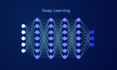 Machine learning , artificial intelligence, ai, deep learning blockchain neural network concept.