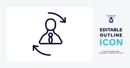 repaying icon. Thin line repaying icon from user interface collection. Outline vector. Editable repaying symbol can be used web and mobile