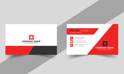 Modern presentation card with company logo. Visiting cards for business and personal use.

