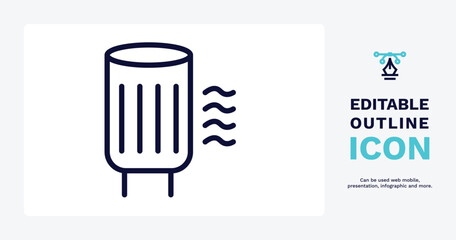 air purifier icon. Thin line air purifier icon from electronic device and stuff collection. Outline vector isolated on white background. Editable air purifier symbol can be used web and mobile